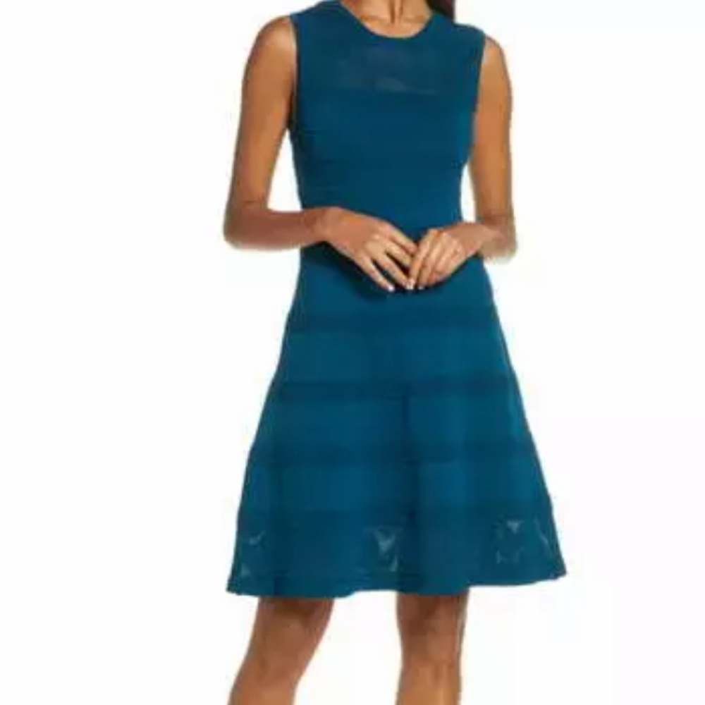 Vince Camuto NWT turquoise fit and flare dress